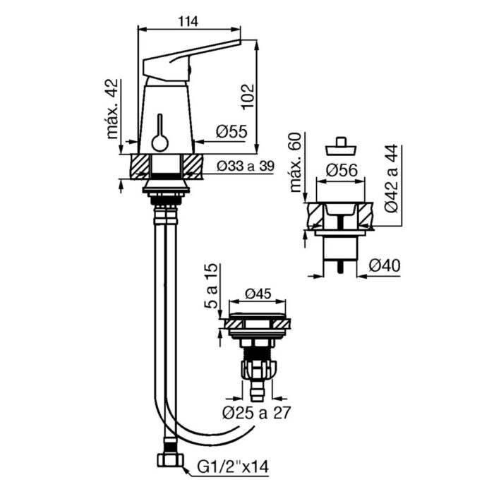 0189 M4 Compacta Monocomando Bide CR FV 2