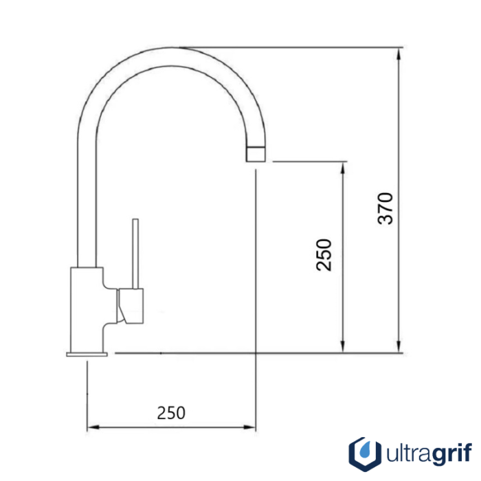 UGO203C07 City Redonda Monocomando Cocina CR Ultragrif 3