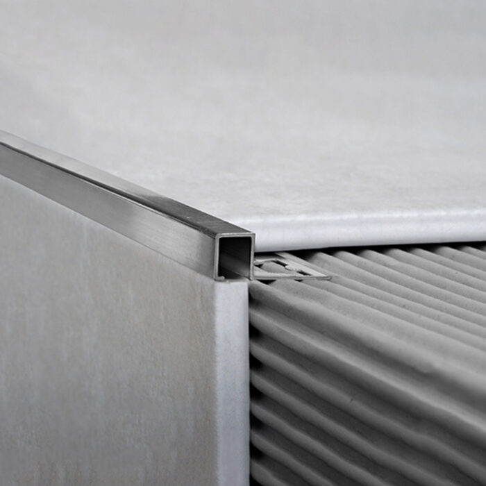 3421 Guardacanto Quadra Aluminio 10x10mm Cromo Deluxe Atrim 2